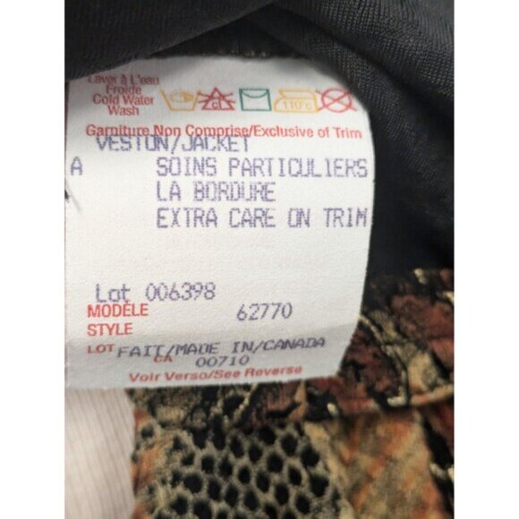 Vintage Joseph Ribkoff Animal Print Zip Up Jacket sz 6 Leopard Cheetah Snake - Picture 11 of 12